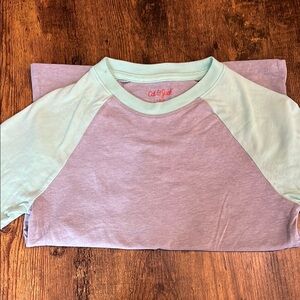 Cat & Jack Green and Purple Short Sleeve Tee